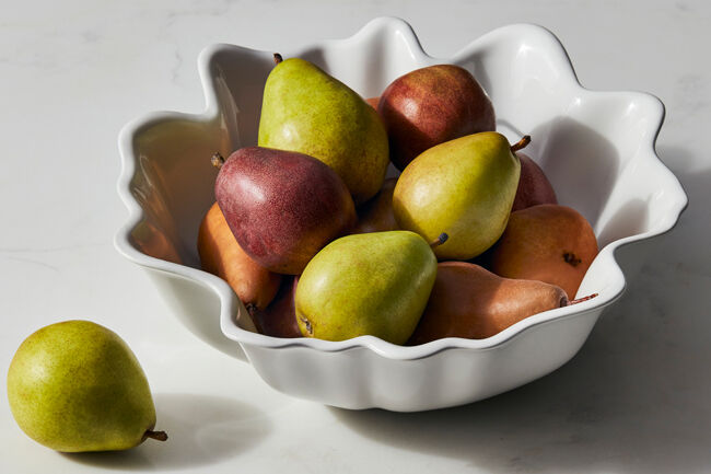 Stoneware Iris Serving Bowl image number 1
